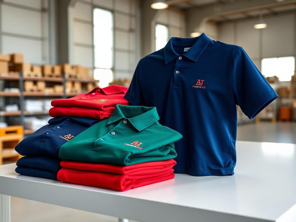 Embroidered polos for a Columbus, Ohio team