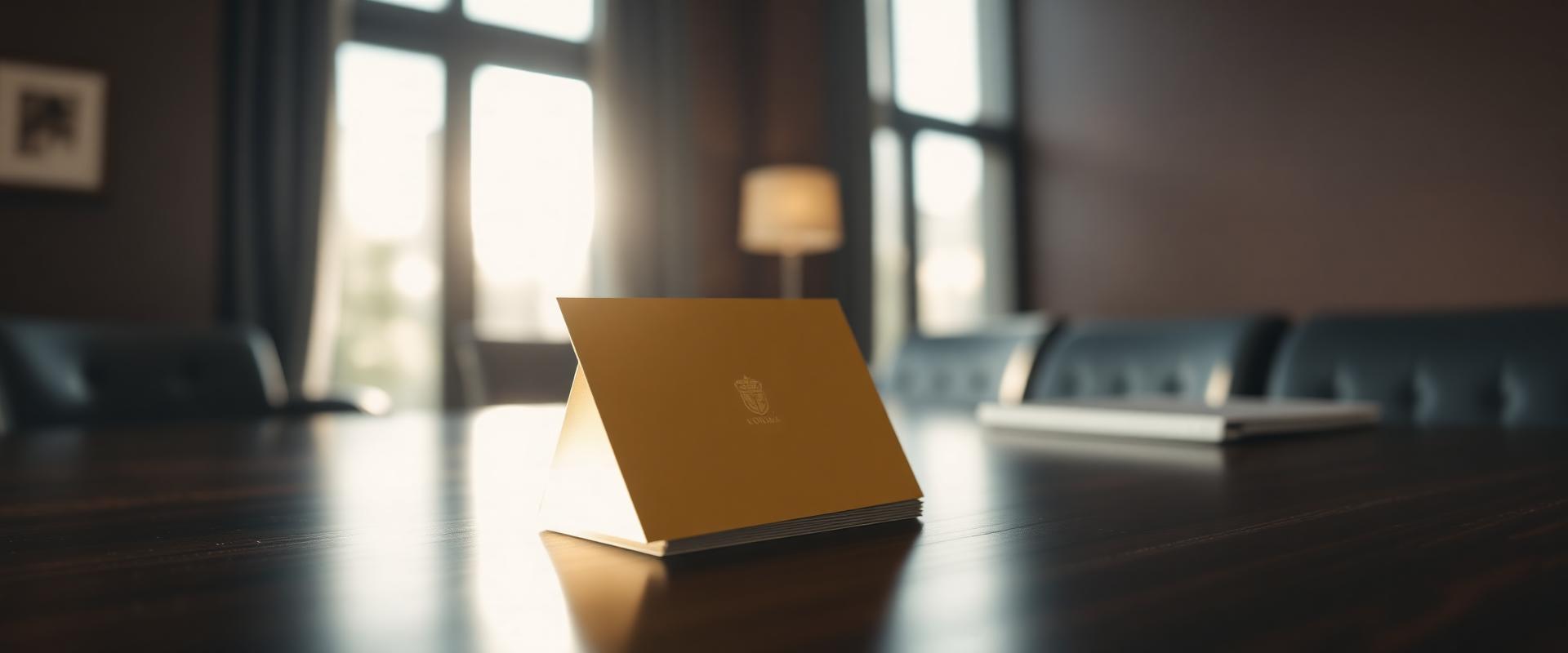 Premium gold-foiled business cards