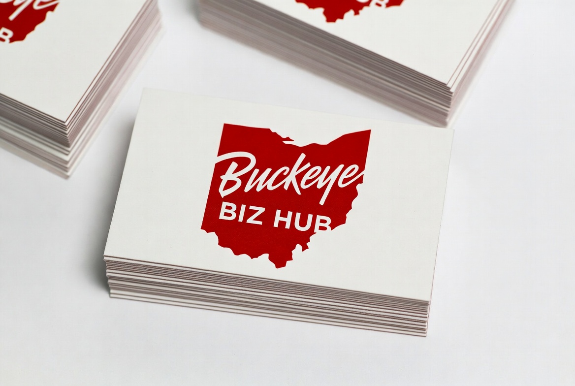 Branded business cards with matching letterhead