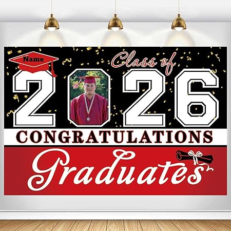 Class of 2026 personalized graduation banner with photo