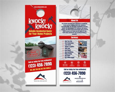 Lawn care door hanger with services and seasonal offers