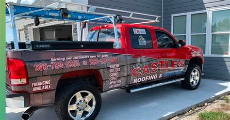 Branded landscaping pickup truck with full vehicle graphics