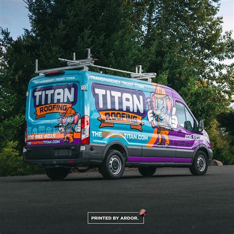 Full landscaping company van wrap with bold branding